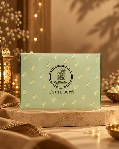 Chana Barfi Traditional Indian Sweet Made with Besan