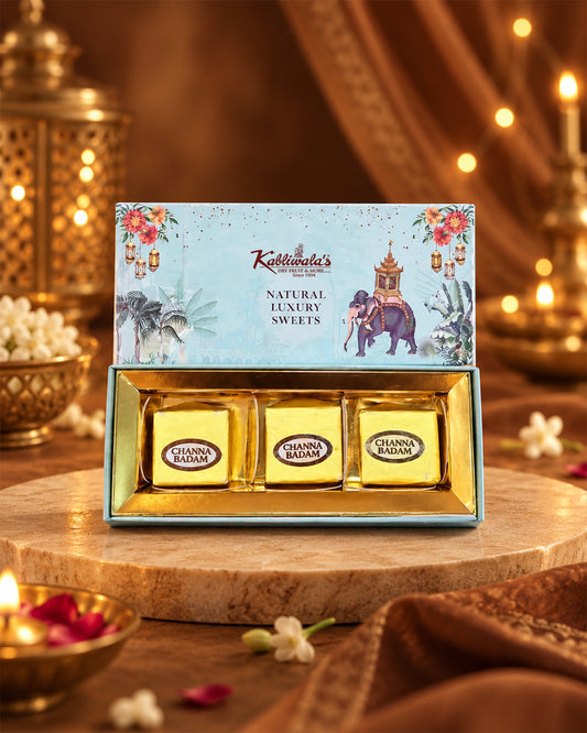 Luxury Chana Badam Burfi CB-3 | Premium Dry Fruits | Kabliwalas